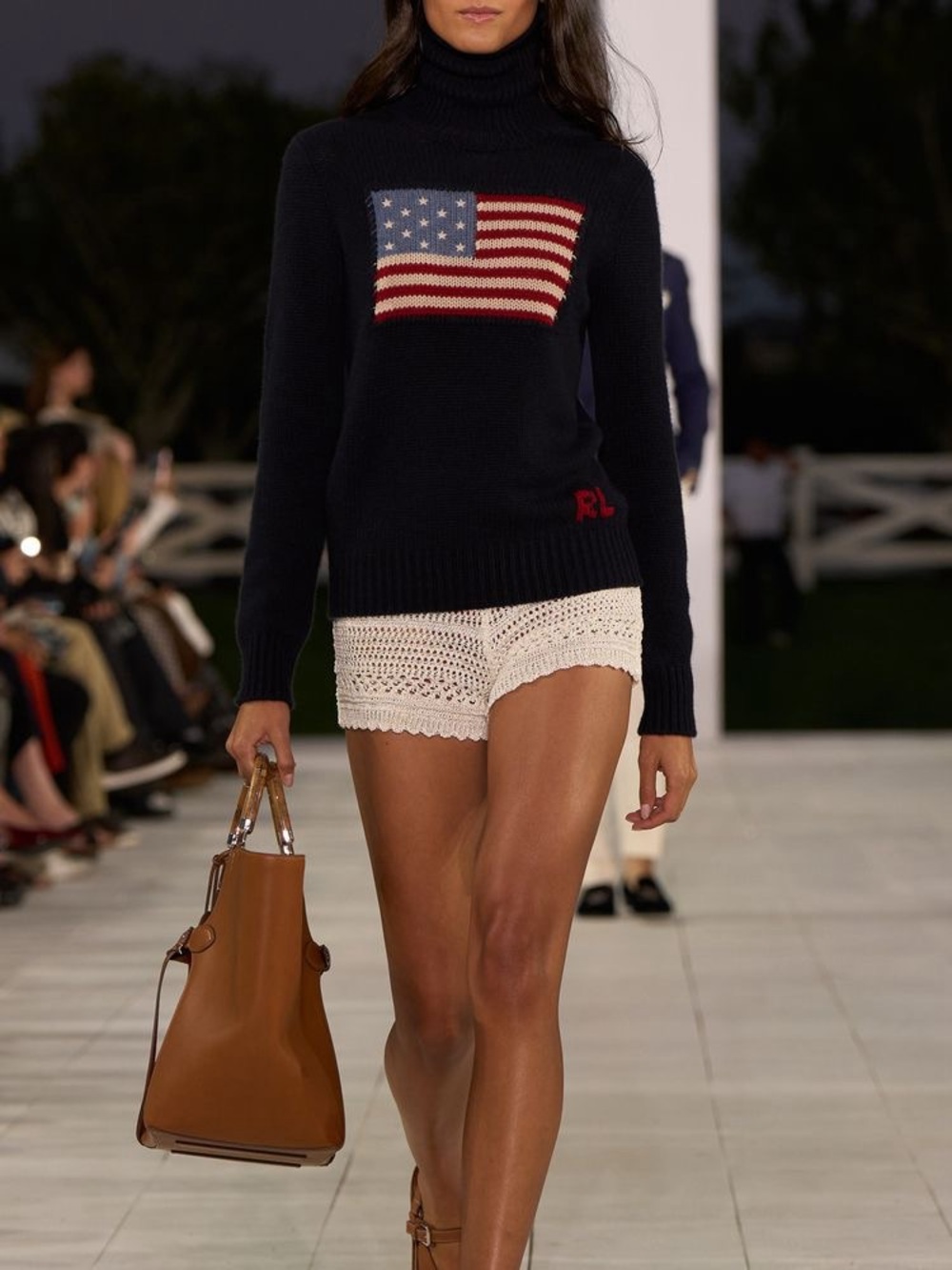 Vintage Ralph Lauren Polo American Flag Turtleneck Sweater - Picture 11 of 12